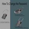 TSA Approved Cable Luggage Locks for Laptop Backpack, Re-settable Combination,