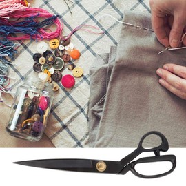 Tailor Scissors Retro Black Steel Professional Sewing Scissors Clothes Leather Fabric Craft Scissors Dressmaking Shears (HC-12in)