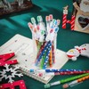 Teling Christmas Stackable Pencils Bulk with Eraser Translucent Pencil Multi