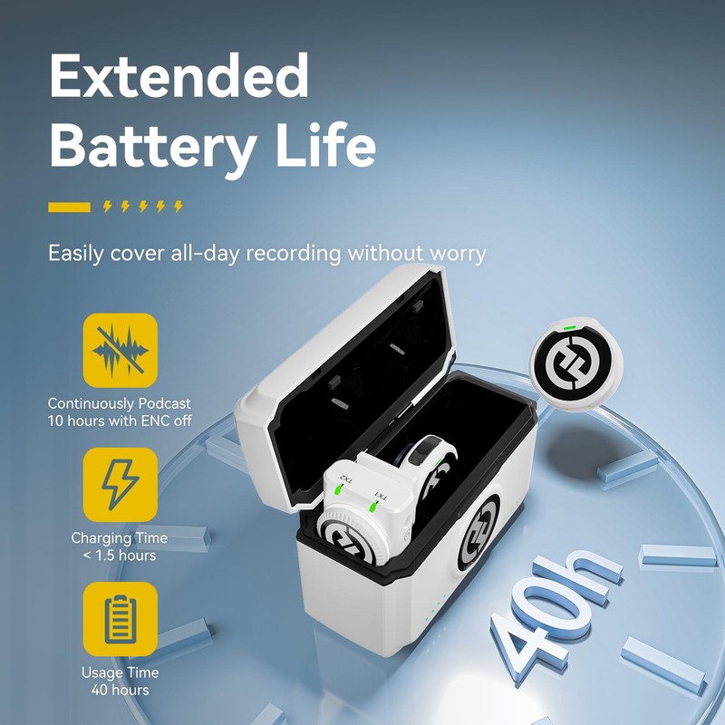 Hollyland Lark M2 Wireless Lavalier Microphone (White, Combo)