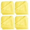 M&Y Yellow Microfiber Cleaning Towel 15"x15" Polishing Cloth Ultra Soft