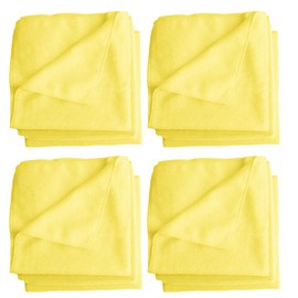 M&Y Yellow Microfiber Cleaning Towel 15"x15" Polishing Cloth Ultra Soft & Absorbent!