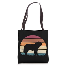 Retro Vintage Sunset Dog Pet Lover Saint Bernard Breed Tote Bag