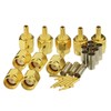 Eightwood 10pcs SMA Male Crimp RF Connector Gold-Plating for RG316
