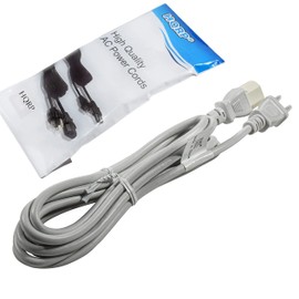 HQRP 10ft AC Power Cord Compatible with Onkyo TX-NR5010 TX-NR807 TX-NR808 TX-NR809 TX-NR818 TX-NR828 AV Receiver Mains Cable White, UL Listed