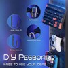 Pamray Small Rolling Gaming Desk with Led Lights Power Outlets