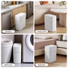 JUDRDO 3.5 Gal Slim Touchless Bathroom Trash Can, Automatic Diaper