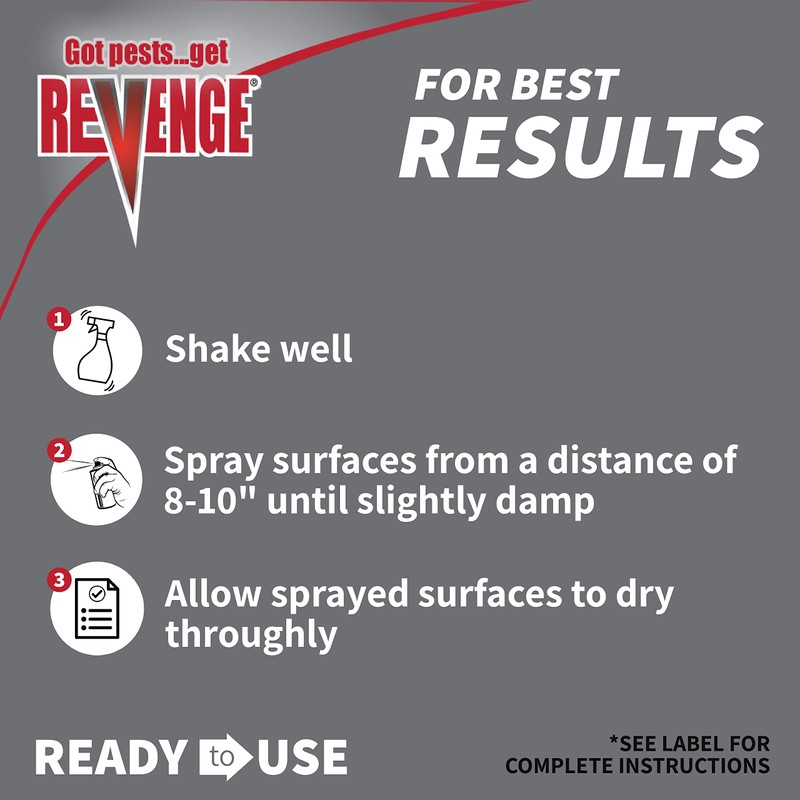 Bonide Revenge Dual Action Bed Bug Killer, 32 oz Ready-to-Use