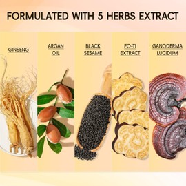 COSMTEK Hair Dye Shampoo - Black Hair Dye Shampoo for Grey Hair Instant 3-in-1 Vegetable Hair Colour Shampoo Contains Ginseng Extract for Men and Women 150 ml Black