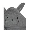 VERTBAUDET Hooded Bath Towel + Glove Organic Cotton Charcoal Grey