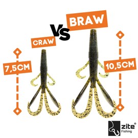 Zite Fishing InZite Braw Creature Bait, 10.5 cm, Rubber Bait, Crab Simitate, Perch & Zander Fishing, Perch Bait & Zander Bait, Ideal for Texas, Carolina & Cheburashka Rigs Spin Fishing (Sprinkled Croc
