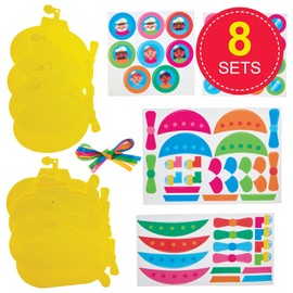 Baker Ross FN075 Submarine Mix & Match Decoration Sets - 8 Pack, Decorative Craft Kits for Kids