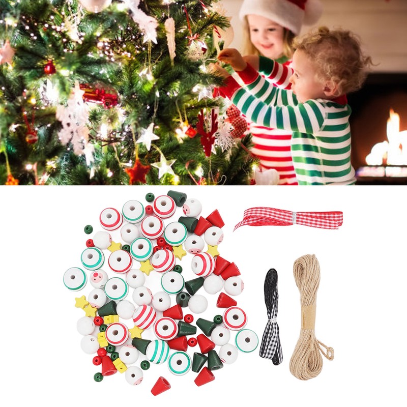 Christmas Bead Decoration Kit DIY Ornament Set Tree Hanging Decor