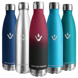 Vikaster Water Bottle, 1 Litre Thermos Bottle, BPA-Free Drinking Bottle, Leak-proof Water Bottle for Sports, Camping, Fitness,
