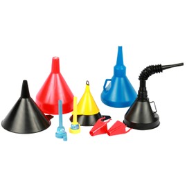 Funnel King 32850 10-Piece Funnel Assortment, Every Size You Need, Perfect for Garage/Shop