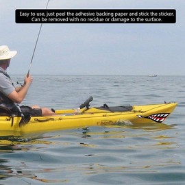 Shark Teeth Mouth Sticker Fishing Boat Canoe Car Kayak Accessories, Flying Tigers Decals Shark Teeth Stickers replacement for Kayak Canoe Dinghy Boat Car Truck Accessories