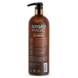 Argan Magic Shine Boosting Shampoo - Gently Cleanses and Restores Hair to Calm Frizz and Boost Shine | Made in USA, Paraben Free, Cruelty Free (32 Ounce / 2 Pack)