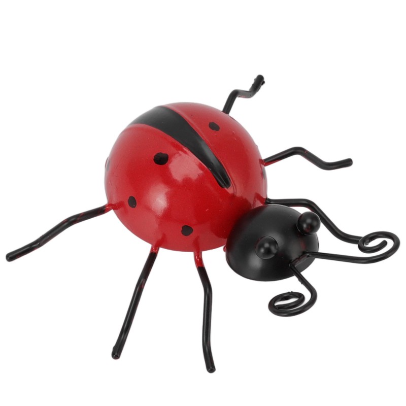 4Pcs Ladybug Wall Decoration Iron Ladybug with Black Spots Ladybug