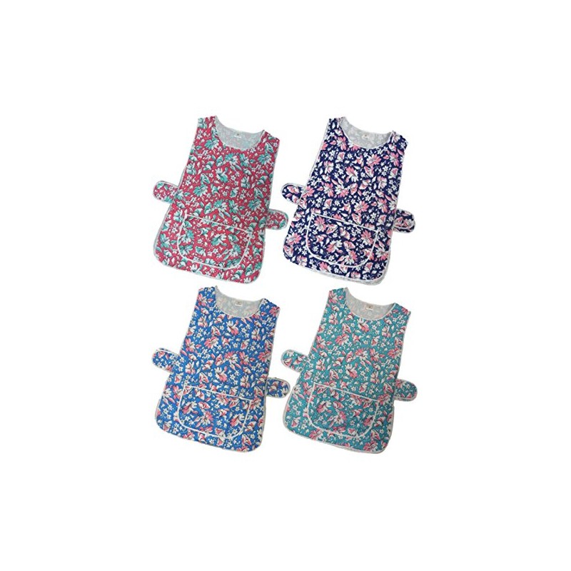 Ladies Floral Home Work Tabard Apron with Single Large Front