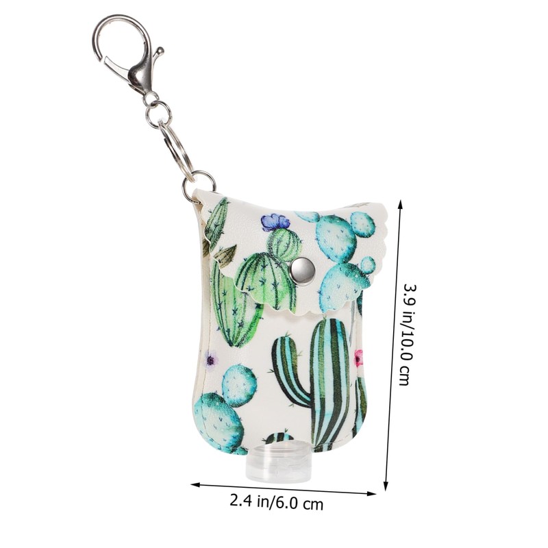 TOVINANNA 4 Sets Travel Toiletry Bottle 60ml Refillable Keyring Case