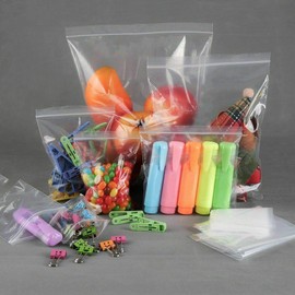 100x Zip Lock Plain Grip Seal Bags Polythene Plastic Craft Self Resealable Clear Bags (02 Plain 2.25" x 3" | 55x75mm)
