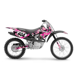 Kalair GFX Graphics Kit for Honda CRF80 (2004-2010) Invasion Series Pink 09 Mil - Dirt bike Custom Racing Graphics Decals Stickers Kit, no-plastics