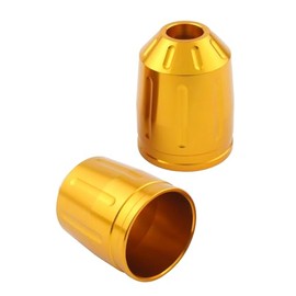 POSH FAITH 033879-04-10 Motorcycle Supplies Ultra Heavy Bar End Type 2 Outer Cover Only 2 Pieces M8 Type Gold Bar End Cap