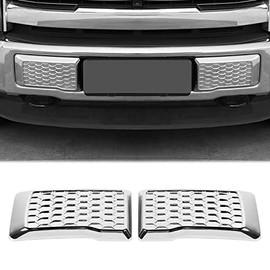 Hoolcar Left & Right Front Bumper Guard Pads Insert Cap Cover for 2015-2020 Ford F150, Chrome