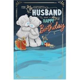 Me To You Tatty Teddy Husband Happy Birthday Card,9 x 6 inch