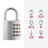 Padlock Combination Aluminum 40mm Silver