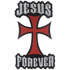 Hot Leathers Jesus Forever Patch (6" Width x 11" Height)