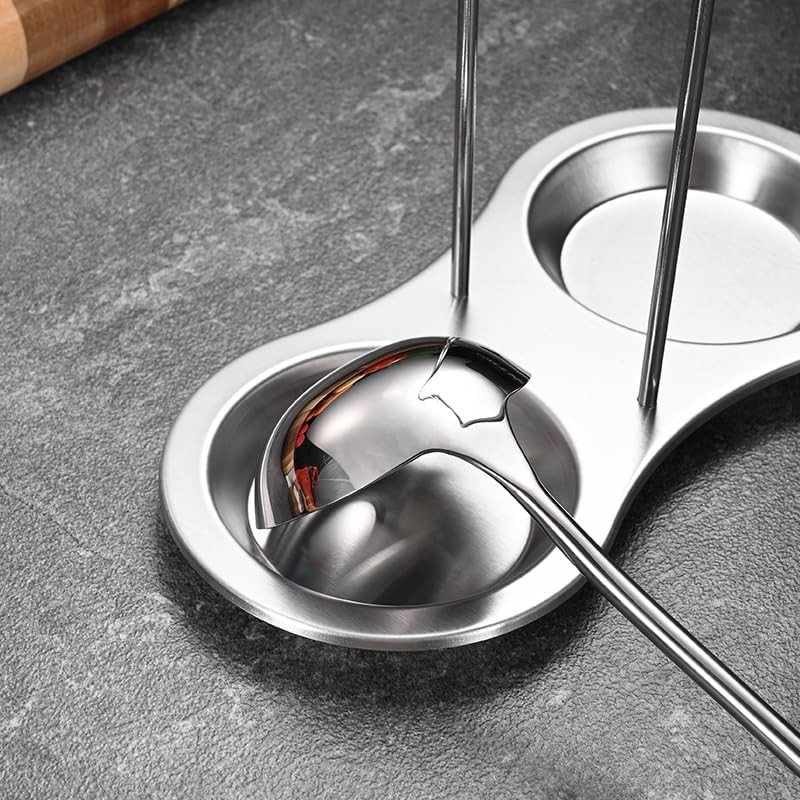 Stainless Steel Spoon Rest, Spatula Ladle Holder, Utensil Spoon Rest