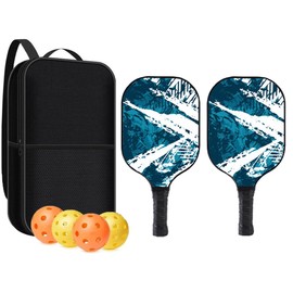 Pickleball Paddles Pickle Ball, USAPA Approved Fiberglass Surface Pickleball Set with Pickleball Rackets, 4 Pickleball Balls and Pickleball Bag, Pickleball Rackets Equipment for Beginners & Pros