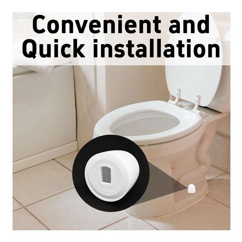 AUXBC 4PCS Universal Toilet Bolt Caps Set, White Plastic Push-On