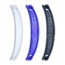 1st Choice 3 Pieces Clincher Combs Fishtail Grip Comb Ponytail Clamp for Long Women's Hair - Banana Shaped Hair Accessory