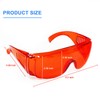 EZGO Dental Lab Safety Glasses, Red Goggle Eyewear, Anti-Fog Protective