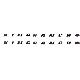 2pack King Ranch Emblems Side Fender Letter Kingranch Sticker Badge 3D Logo Replacement for 150 250 350 (Matte Black)