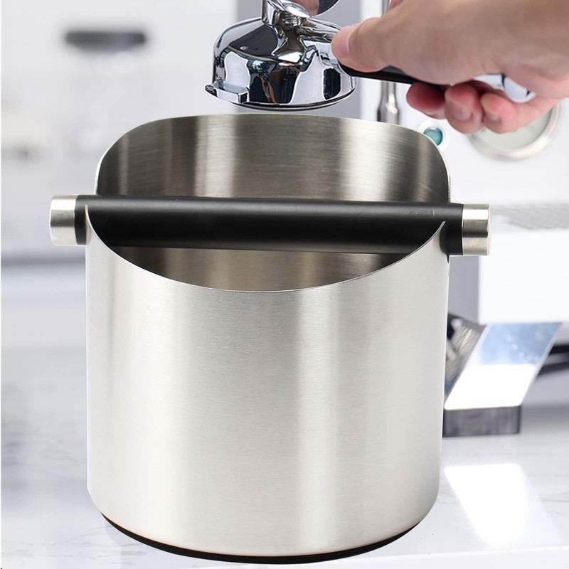 DIBTSA Coffee Knock Box, Espresso Knock Box Stainless Steel Espresso