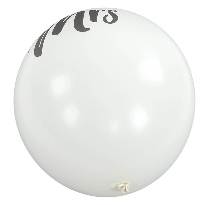 6 Pcs Balloons 36in MR MRS Letters Printed White Giant