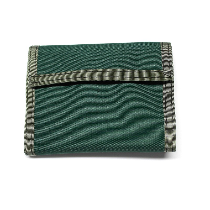 Sprocket Nylon Billfold Wallet with Zippered Pockets (Green)