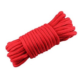 CRAFTCURL Soft Cotton Rope - Easy to DIY for Daily Using - Durable Natural Cotton Rope Thick Suitable for, Camping, Swing, Hanging Clothes & Home Decorative, (32 Feet 10m), (Black, Red)
