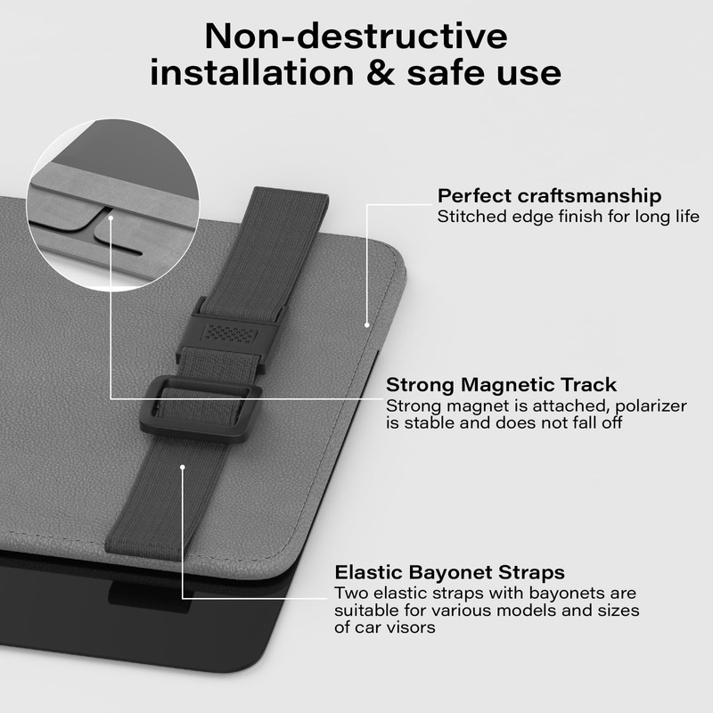 Polarized Car Sun Visor Extender, Upgraded Polarized Extender Sun Blocker