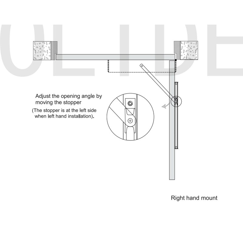 Olideauto Outswing Pull Slide Arm of Olide-120B Automatic Swing Door