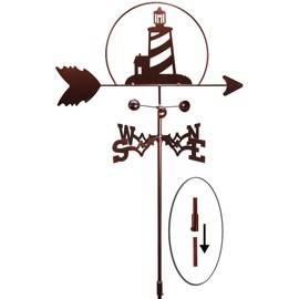 SWEN Products Lighthouse Nautical Weathervane (Garden Stake Included)