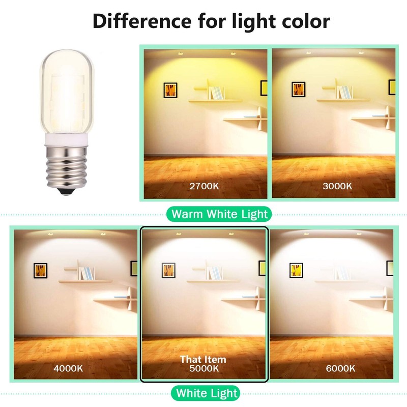 Neanete LED Microwave Appliance Light Bulb for Refrigerator Range Hood