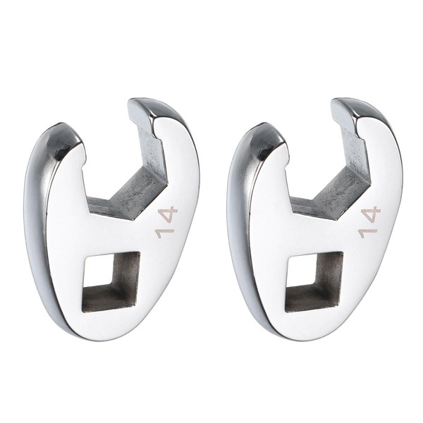 HARFINGTON 2pcs Drive Crowfoot Wrench 3/8" Drive 14mm Metric Fractional