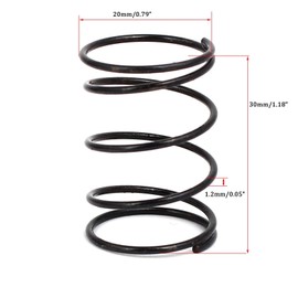 TOP-VIGOR 10Pcs Compression Spring, 1.2mm Wire Dia, 20mm OD, 30mm Free Length Dual Extended Durable Dual Hook Tension Spring for Furniture Screen Doors Repair Projects