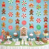 Christmas Gingerbread Theme Decorations Gingerbread Garlands 8PCS Xmas Party Decorations