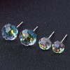 Mecresh 925 Sterling Silver Earrings, American Chain, Stud Earrings, Simple,