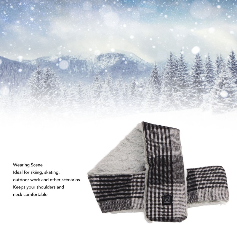 Heating Scarf Washable Adjustable Gears Soft Warm USB Electric Heated